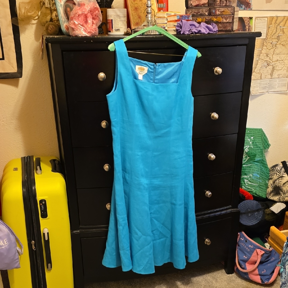 Talbots Irish Linen Midi Dress